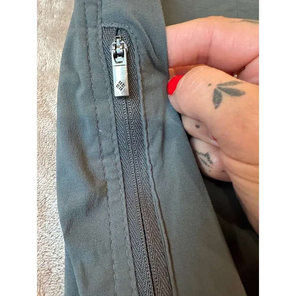 Columbia Omni Shield Convertible Hiking Pants Zip Off Shorts Womens 10 Gray